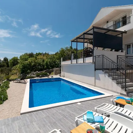 Hillside In With Pool, Terrace, And Stunning View Villa Trogir